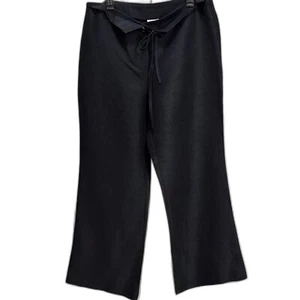 Elegante schwarze Damen Hose Lagenlook Hanf/Seide Bio weites Bein recht luxuriös - Bild 1 von 8