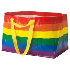 IKEA STORSTOMMA LARGE SHOPPING BAG TOTE GAY PRIDE LGBTQ MULTI-COLOR 2401 oz