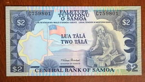 SAMOA ND (1985) $2 TWO TALA BANKNOTE - Picture 1 of 2