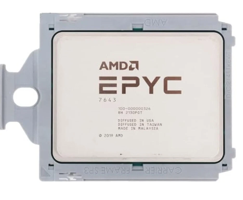 AMD EPYC 7643 48C 2.3GHz 3.6GHz 256MB Socket SP3 2P 225W - Image 1 of 1