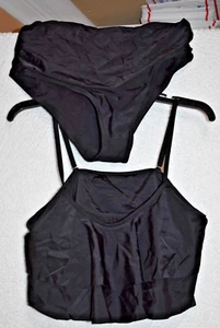 Tempt Me Two Piece Swimsuit Bikini Black High Waisted Size XL - Picture 1 of 2