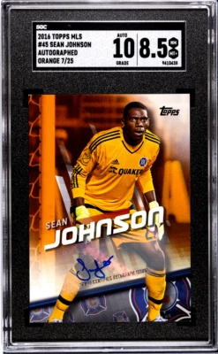 Sean Johnson 2016 Topps MLS Auto Orange Parallel /25 SGC 10/8.5 45 - Image 1 of 2