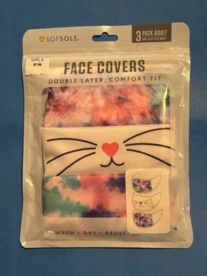 Sofsole Face Covers Set of 5 Packs Adult/Kids Face Masks Designs And Patterns BN - Image 1 of 4