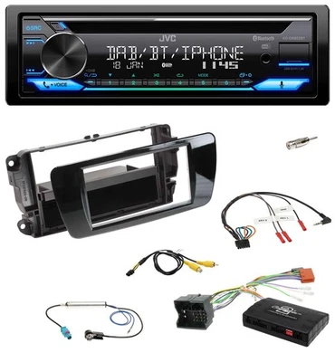 JVC Bluetooth Lenkrad USB DAB CD Autoradio für Seat Ibiza 2008-2015 klavierlack - Bild 1 von 4