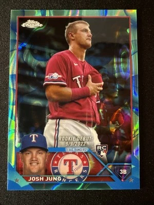 Josh Jung Rookie Card RC 2023 Topps Chrome Update Aqua Lava Lamp /175 #USC51 - Image 1 of 3