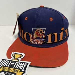 NWT Vintage 90s Phoenix Suns Logo 7 Snapback Hat Purple Orange Charles Barkley - Picture 1 of 10