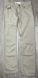 Levis 511 Jeans Jungen 14 Reg Slim hellbraun khaki Hose 27x27 verstellbarer Bund Schule - Bild 1 von 11