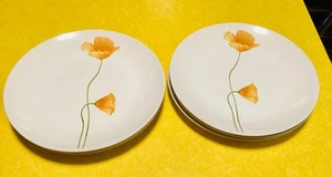 Set (6)-Pfaltzgraff Sunshine- Yellow Poppy- 11”-Dinner Plates - Picture 1 of 5