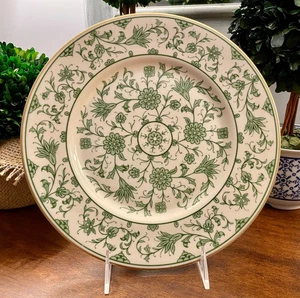 Franciscan Lorena Verde 10 5/8" Un Plato de Cena Borde Dorado EE. UU. Patrón Raro - Imagen 1 de 4