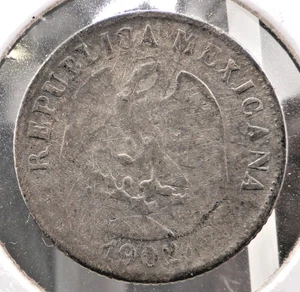 1902 Cn Q Mexico 10 Centavos Culiacan KM# 404 17mm 0.903 Silv 186K Minted SP4711 - Picture 1 of 2