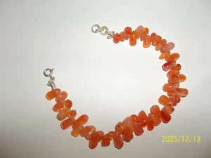 925 Silber über 50ct Korallen Armband 8" 16,2 Gramm - Bild 1 von 3