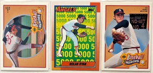 (3x) Nolan Ryan 1990 cubierta superior/topps ¡Lote de ángeles de colección con héroes de béisbol! #1 - Imagen 1 de 2