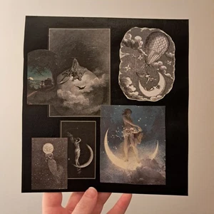 Handmade Vintage Moon themed collage - Picture 1 of 1