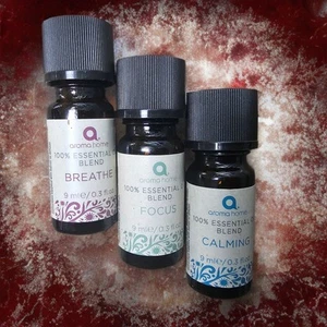 Aroma Home 100% Essential Oil Blend 3 Pcs*9ml-Breath, Focus, Calming - Picture 1 of 3