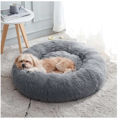 Pet Comfort Revolution: cama de donut calmante para animais de estimação pequenos e médios, 20"-30" - Imagem 1 de 4