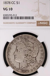 1878 CC Morgan Silver Dollar NGC VG 10 *DoubleJCoins* - JL1100-384 - Picture 1 of 7