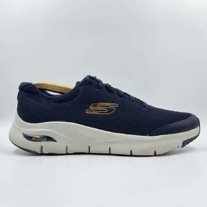 Skechers Arch Fit Mens Navy Blue Mesh Trainers UK Size 11 - Picture 1 of 12