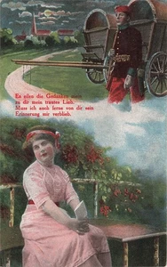 AK Künstlerkarte, 1.WK, Ung / Österreich Armee, "Es eilen die Gedanken...", n. g - Picture 1 of 2