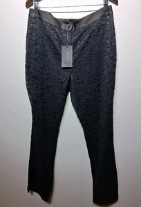 NWT Worth New York Black Corded Lace Dakota Pant Size 8 - Picture 1 of 7