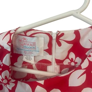 Hawaii Hangover Dress Women's Small Red Hibiscus Hawaiian Aloha Luau Style - Picture 1 of 7