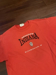 Vintage Indiana Hoosiers Shirt Herren Large rot bestickt College Basketball 90er - Bild 1 von 6