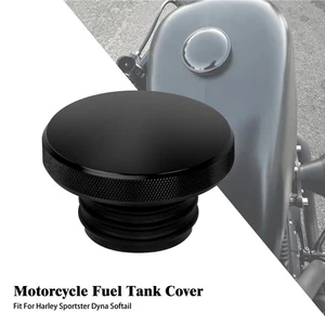 Tapa de tanque de gasolina ventilada para motocicleta apta para Harley Sportster XL Dyna Softail Touring - Imagen 1 de 19