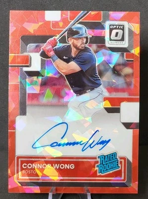 Connor Wong- FOTL 2022 Donruss Optic Red Cracked Ice Prizm Auto 12/25, #RRS-WO - Image 1 of 3
