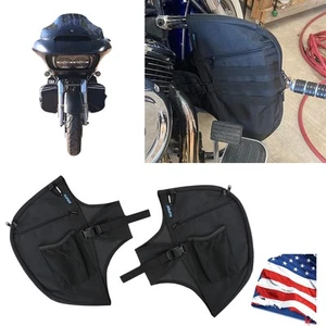 Lowers Chap Leg Warmer Bag Fits For Touring Street Glide Electra Glide 1980-2021 - Bild 1 von 8