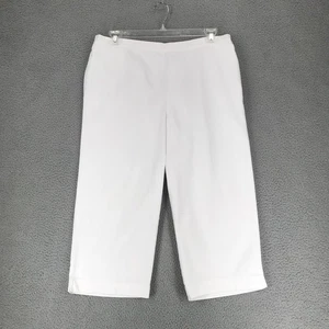 Alfred Dunner Caprihose Größe 16 Gummibund Taschen weiß - Bild 1 von 10
