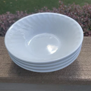 Coronado by Arita 4 White Ironstone Santa Clara 6.25" Cereal Bowls Vintage SPAIN - Picture 1 of 13