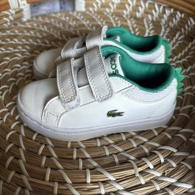 Lacoste Juego Recto 119 Gancho y Lazo Zapatos para Niños Pequeños 7-37CUI0023083 - Blanco/Verde Foto 1 de 4