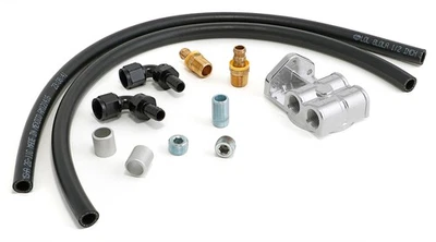 Transdapt 1014 Single Oil Filter Relocation Kit Cast Aluminum - Image 1 of 4