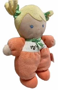 MY LITTLE DOLL 2012 Fisher Price GIRL Blond Hair Lovey Plush Baby 8" Blue Eyes - Picture 1 of 5