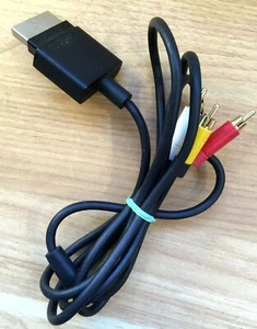 OFFICIAL COMPOSITE VIDEO CABLE FOR MICROSOFT XBOX 360 PAL EURO HD AV CONSOLE - Picture 1 of 3