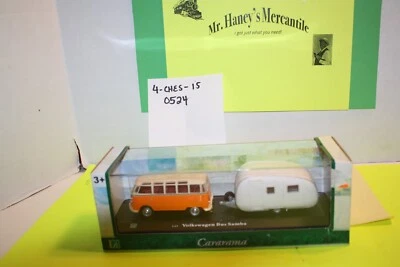 NIB Cararama Volkswagen Bus & Trailer - Diecast 1:43 Scale - Image 1 of 4
