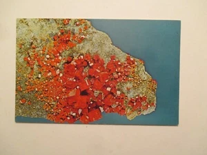Postcard Vanadinite crystals Apache Mine Globe Arizona #60 Mineral Rock #12 - Picture 1 of 2