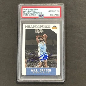 2015-16 NBA Hoops #214 Will Barton Signed Card AUTO 10 PSA Slabbed Nuggets - Picture 1 of 2