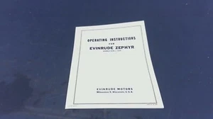 Instrucciones de funcionamiento Evinrude 201492 para modelos Zephyr 4387-4379 nuevo stock antiguo - Imagen 1 de 3