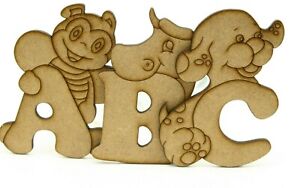  MDF ANIMAL Alphabet Animal Font Toy Box Letters 15cm 