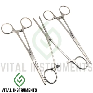 3 Carmalt Rochester Forceps Straight 6.75" Hemostatic Surgical Veterinary - Picture 1 of 2