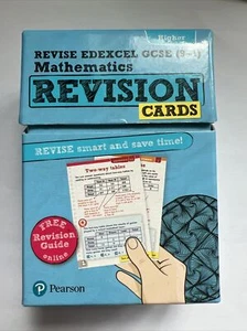 BNIB Edexcel Pearson GCSE HIGHER 1-9 MATHS Revision Cards FREE Online Guide - Picture 1 of 5