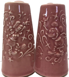 DISNEY | THEODORA MICKEY & FRIENDS SALT PEPPER SHAKER SET ✪NEW✪ PINK RARE WALT - Picture 1 of 6