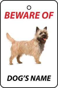 Personalised Cairn Terrier Dog Name Car Air Freshener - Picture 1 of 2