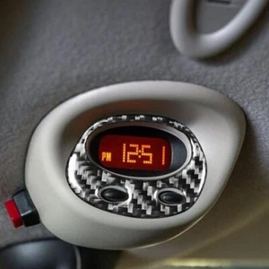 REAL Carbon Fiber Interior Roof Clock Panel Cover Trim for Mini Cooper 2002-2004 - Picture 1 of 5
