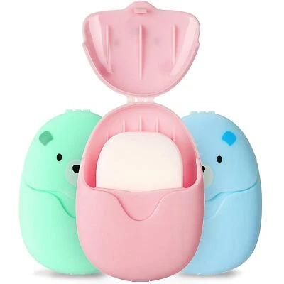 3 Boxes (150 sheets) Soap Paper Sheets Portable Disposable Travel Scented Bath - Image 1 of 4