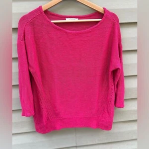 Anthropologie Mujer XS Rojo Rojo Rojo Rojo Mezcla Lino Suéter - Imagen 1 de 6