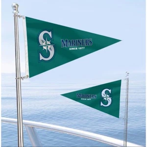 SEATTLE MARINERS 12" x 20" FLAG **Double-Sided** - Picture 1 of 4