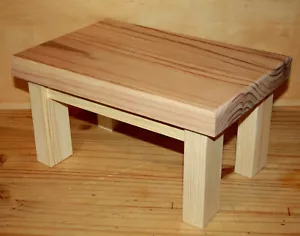 Sitzbank, Hocker, Blumenbank Laubholz Einzelstück Natur 38 x 25 x 21 cm x 4cm - Bild 1 von 6