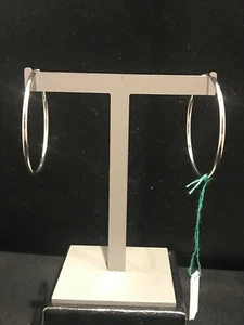 Orecchini a cerchio in argento diametro 4 cm-Gioielleria Ottaviani Roma dal 1894 - Bild 1 von 3