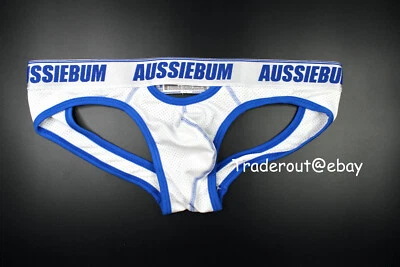 AussieBum Men white Mesh Riot jock strap jockstrap underwear size XL - Image 1 of 4